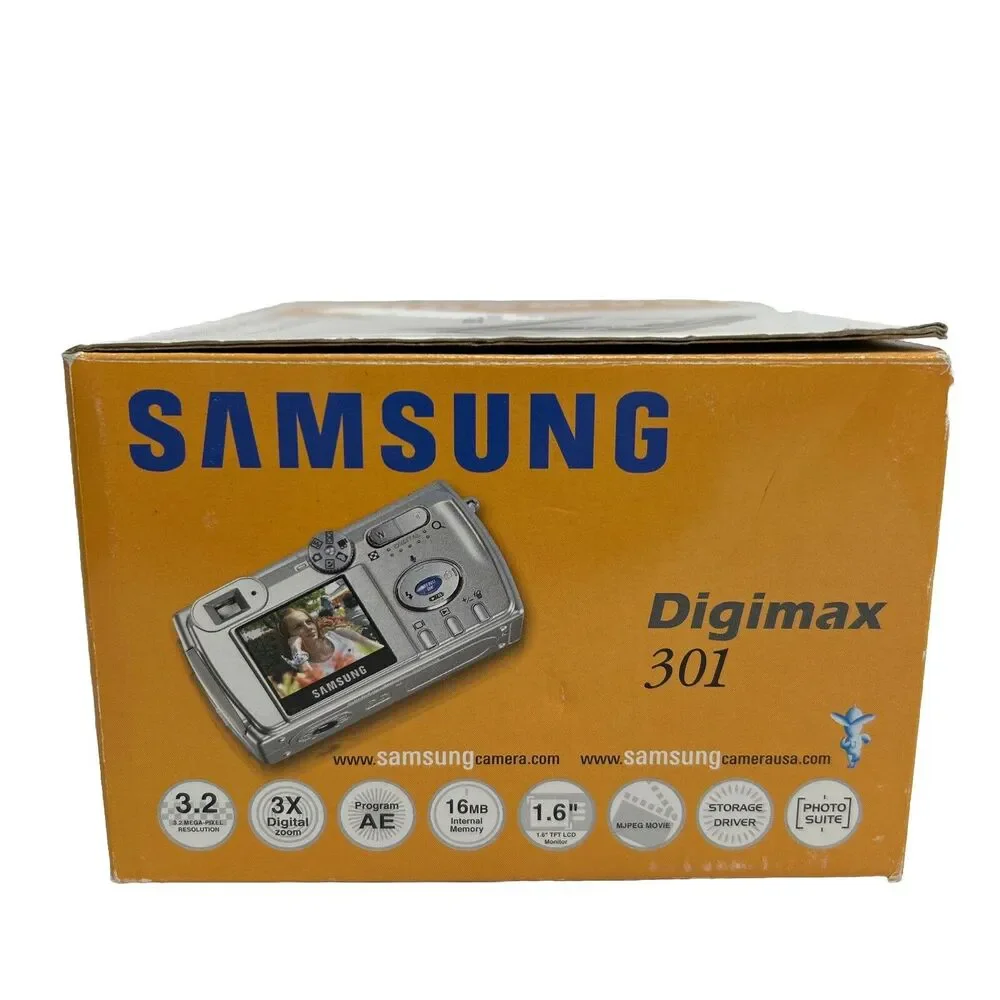 Samsung Digimax 301‎ Digital Camera 3.2 Megapixel 3X Zoom - Tested Works - MINT